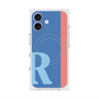 プレミアムスクエアケース with MagSafe［ オリジナル - initial color line - R blue ］