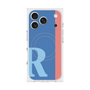 プレミアムスクエアケース with MagSafe［ オリジナル - initial color line - R blue ］