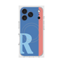 プレミアムスクエアケース with MagSafe［ オリジナル - initial color line - R blue ］