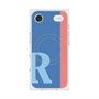 プレミアムスクエアケース with MagSafe［ オリジナル - initial color line - R blue ］