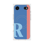 プレミアムスクエアケース with MagSafe［ オリジナル - initial color line - R blue ］