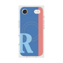 プレミアムスクエアケース with MagSafe［ オリジナル - initial color line - R blue ］