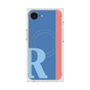 プレミアムスクエアケース with MagSafe［ オリジナル - initial color line - R blue ］