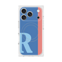 プレミアムスクエアケース with MagSafe［ オリジナル - initial color line - R blue ］