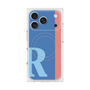プレミアムスクエアケース with MagSafe［ オリジナル - initial color line - R blue ］