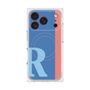 プレミアムスクエアケース with MagSafe［ オリジナル - initial color line - R blue ］