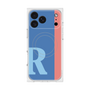 プレミアムスクエアケース with MagSafe［ オリジナル - initial color line - R blue ］