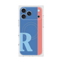 プレミアムスクエアケース with MagSafe［ オリジナル - initial color line - R blue ］