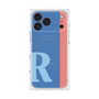 プレミアムスクエアケース with MagSafe［ オリジナル - initial color line - R blue ］