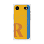 プレミアムスクエアケース with MagSafe［ オリジナル - initial color line - R orange ］