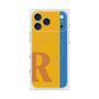 プレミアムスクエアケース with MagSafe［ オリジナル - initial color line - R orange ］