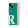 プレミアムスクエアケース with MagSafe［ オリジナル - initial color line - R green ］