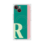 プレミアムスクエアケース with MagSafe［ オリジナル - initial color line - R green ］