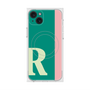 プレミアムスクエアケース with MagSafe［ オリジナル - initial color line - R green ］