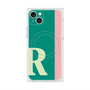 プレミアムスクエアケース with MagSafe［ オリジナル - initial color line - R green ］