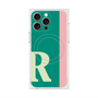 プレミアムスクエアケース with MagSafe［ オリジナル - initial color line - R green ］
