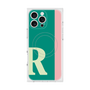プレミアムスクエアケース with MagSafe［ オリジナル - initial color line - R green ］