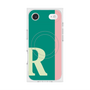 プレミアムスクエアケース with MagSafe［ オリジナル - initial color line - R green ］