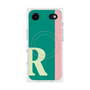 プレミアムスクエアケース with MagSafe［ オリジナル - initial color line - R green ］