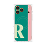 プレミアムスクエアケース with MagSafe［ オリジナル - initial color line - R green ］