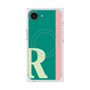 プレミアムスクエアケース with MagSafe［ オリジナル - initial color line - R green ］