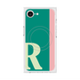 プレミアムスクエアケース with MagSafe［ オリジナル - initial color line - R green ］