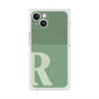 プレミアムスクエアケース with MagSafe［ オリジナル - initial two tone - R green ］
