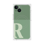 プレミアムスクエアケース with MagSafe［ オリジナル - initial two tone - R green ］