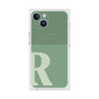 プレミアムスクエアケース with MagSafe［ オリジナル - initial two tone - R green ］