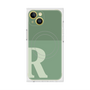 プレミアムスクエアケース with MagSafe［ オリジナル - initial two tone - R green ］
