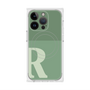 プレミアムスクエアケース with MagSafe［ オリジナル - initial two tone - R green ］