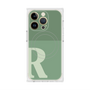 プレミアムスクエアケース with MagSafe［ オリジナル - initial two tone - R green ］