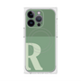 プレミアムスクエアケース with MagSafe［ オリジナル - initial two tone - R green ］