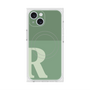 プレミアムスクエアケース with MagSafe［ オリジナル - initial two tone - R green ］