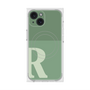 プレミアムスクエアケース with MagSafe［ オリジナル - initial two tone - R green ］