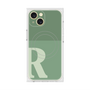 プレミアムスクエアケース with MagSafe［ オリジナル - initial two tone - R green ］