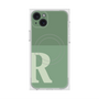 プレミアムスクエアケース with MagSafe［ オリジナル - initial two tone - R green ］