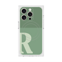 プレミアムスクエアケース with MagSafe［ オリジナル - initial two tone - R green ］