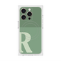 プレミアムスクエアケース with MagSafe［ オリジナル - initial two tone - R green ］