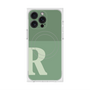 プレミアムスクエアケース with MagSafe［ オリジナル - initial two tone - R green ］