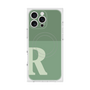 プレミアムスクエアケース with MagSafe［ オリジナル - initial two tone - R green ］