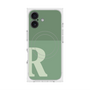 プレミアムスクエアケース with MagSafe［ オリジナル - initial two tone - R green ］