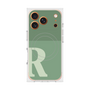 プレミアムスクエアケース with MagSafe［ オリジナル - initial two tone - R green ］