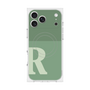 プレミアムスクエアケース with MagSafe［ オリジナル - initial two tone - R green ］