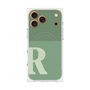 プレミアムスクエアケース with MagSafe［ オリジナル - initial two tone - R green ］