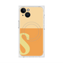 プレミアムスクエアケース with MagSafe［ オリジナル - initial two tone - S orange ］