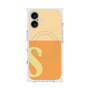 プレミアムスクエアケース with MagSafe［ オリジナル - initial two tone - S orange ］