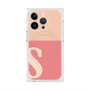 プレミアムスクエアケース with MagSafe［ オリジナル - initial two tone - S pink ］