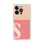 プレミアムスクエアケース with MagSafe［ オリジナル - initial two tone - S pink ］