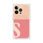 プレミアムスクエアケース with MagSafe［ オリジナル - initial two tone - S pink ］